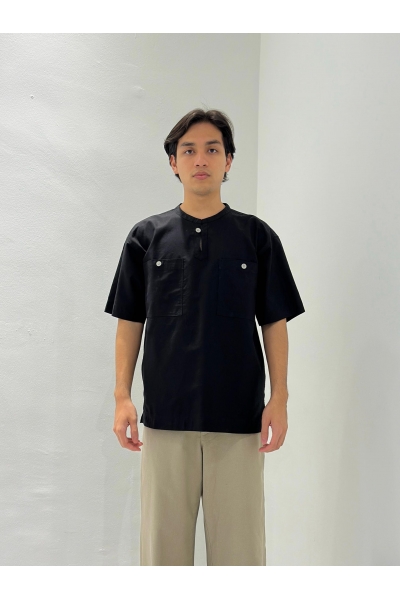 Kurta Short Sleeve Yuja, Black